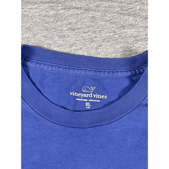 Vineyard Vines Long Sleeve Youth Pocket T-shirt With Whale Graphic Blue XL (18) - Picture 4 of 8